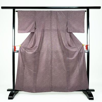 ★専用★美品 小紋 鮫小紋 紅紫色 身丈156.0cm 裄丈64.5cm 袷 k-wasou_1035277-w