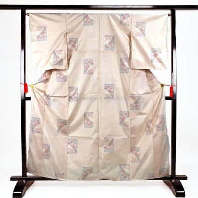 中古）大島紬【身丈】155.5cm 【裄丈】64.5cm カジュアル 黒 袷 