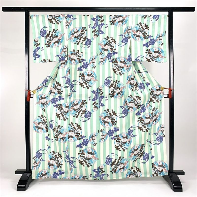 ゆかたん様  専用商品  13作品 楽天市場】【49％OFF】【浴衣+作り帯2点セット 白地に紺の菊