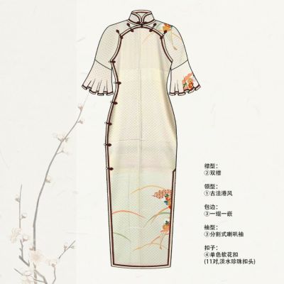 古法旗袍定制 江户小纹 红色 满纹
