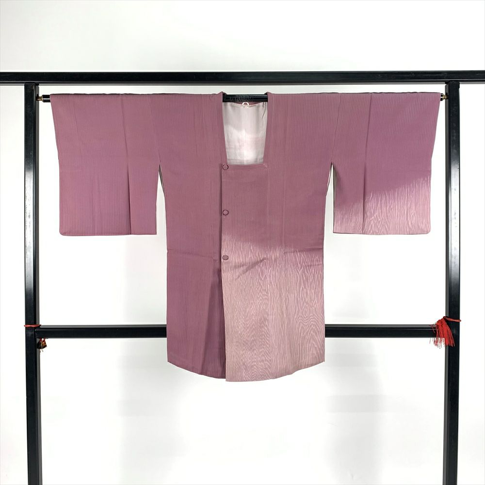 道中着 コート ふくれ織 手染め ぼかし染 裄69.5 L 中古 sn1589 