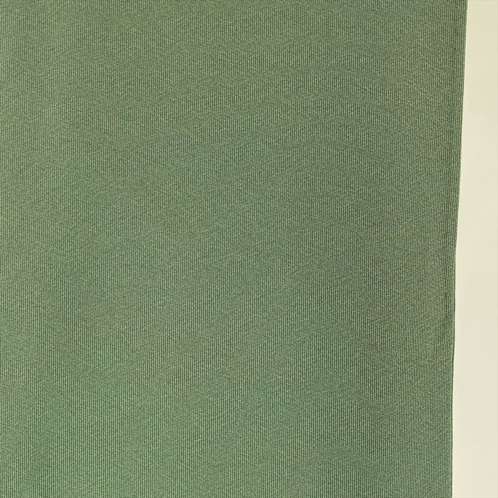 中古）単衣江戸小紋 緑 カジュアル 万筋 ひとえ SS【身丈】146.5cm【裄