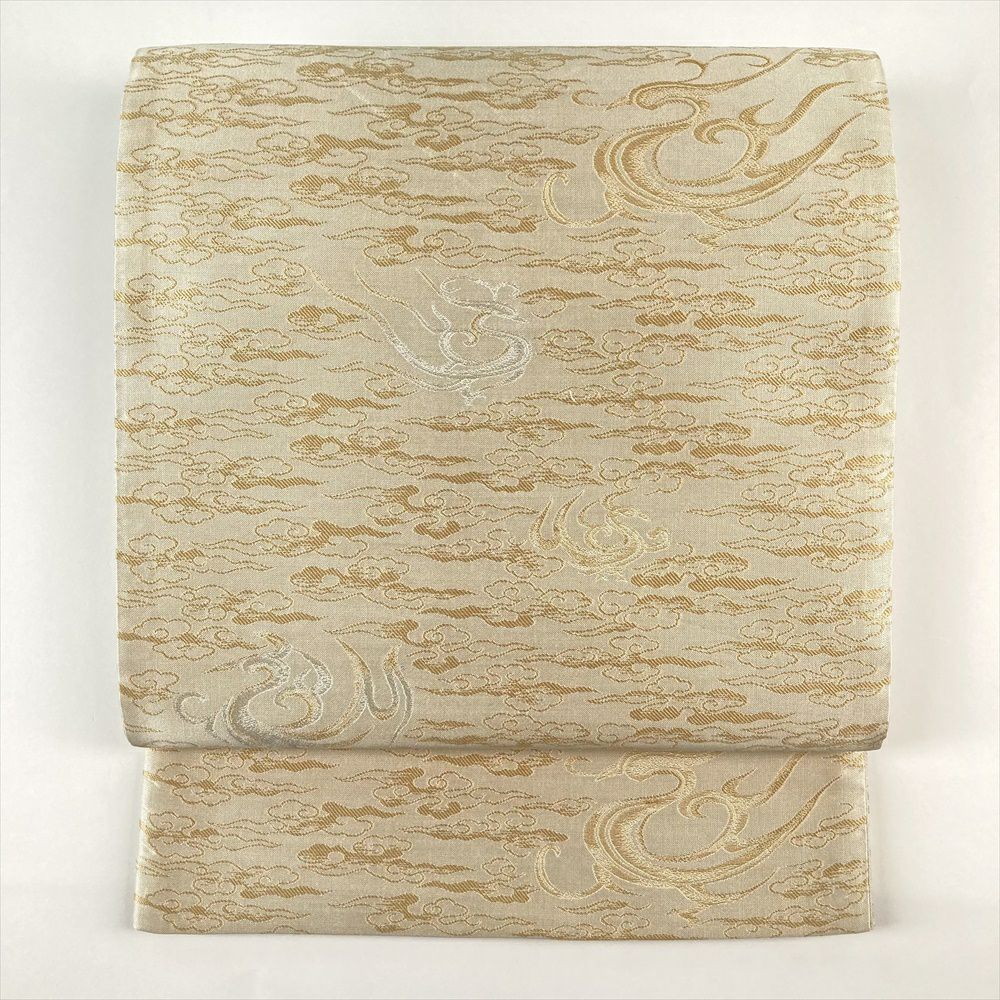 中古）袋帯 金 フォーマル セミフォーマル 六通 金糸 束ね熨斗 吉祥文