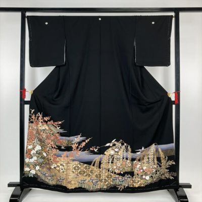 SOUBIEN 黒留袖 レンタル フルセット 結婚式 着物 黒 金駒刺繍