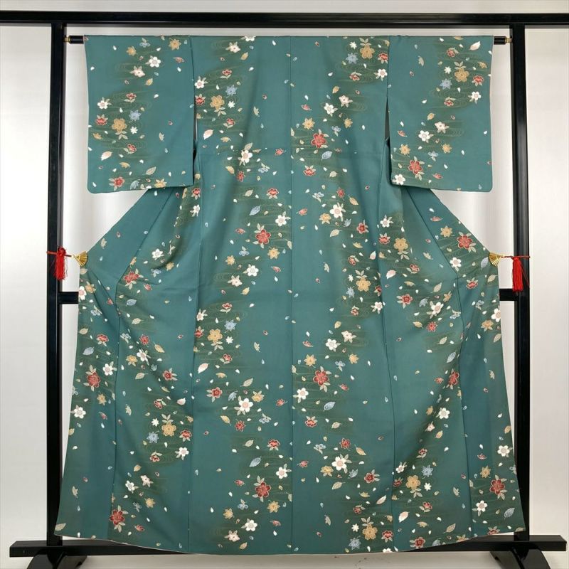 着物 振袖 紫 桜 袷 身丈149㎝ 袖丈101㎝ レディース（洗える