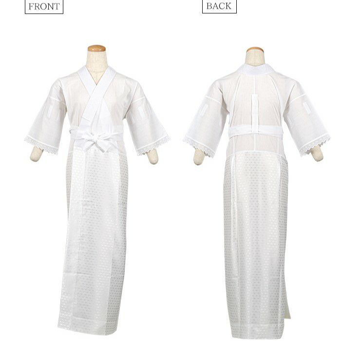 新品）【都粋オリジナル】ひみつの長襦袢 麻の葉柄 （塩瀬半衿