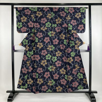 本加賀友禅 橋本しずか 濃紫 訪問着 草花 本加賀友禅 橋本しずか 濃紫 訪問着 草花 加賀友禅付下訪問着 柚