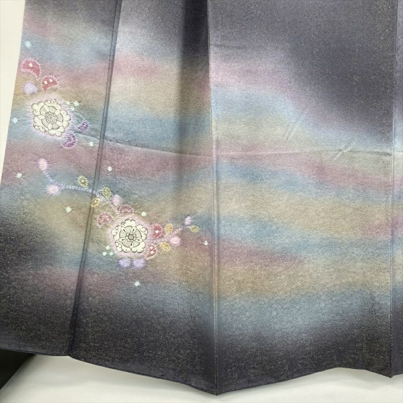 新品　未使用　久保田一竹　着物　コート　証明書有り　金通し　辻が花　道中着 中古） 久保田一竹 訪問着 グレー フォーマル 金通し 染め 辻が花 一竹