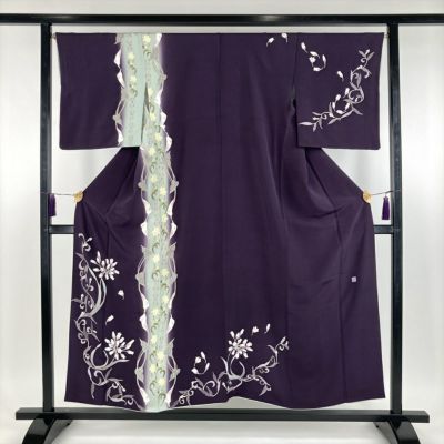 中古） 特撰加賀友禅 奥田勝将 訪問着 薄群青色 フォーマル 染め