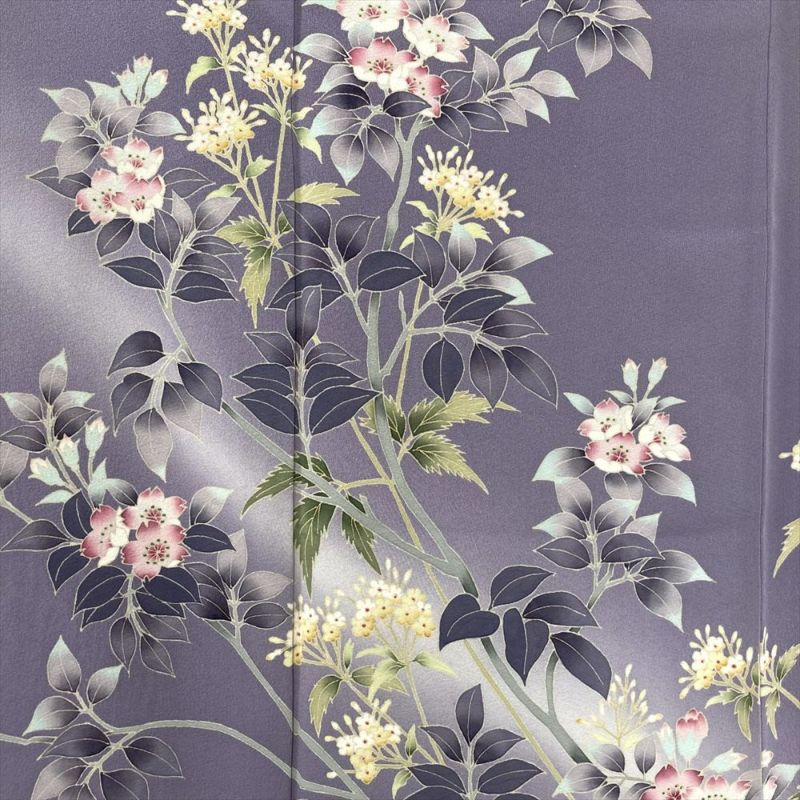 中古） 特撰加賀友禅 小田美知代 訪問着 藤色 紫 フォーマル 染め