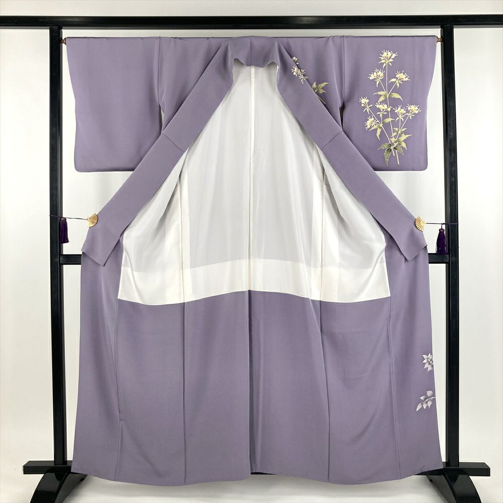 中古） 特撰加賀友禅 小田美知代 訪問着 藤色 紫 フォーマル 染め