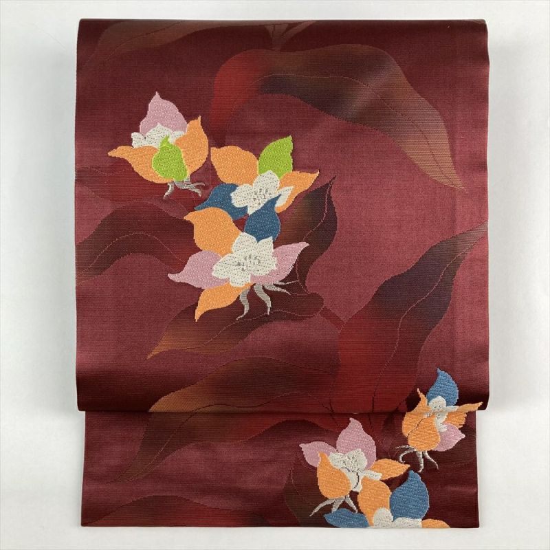 人気の 九寸 太鼓柄 名古屋仕立て 名古屋帯 SO-285 新品 牡丹 銀糸 金糸 綴 着物・浴衣