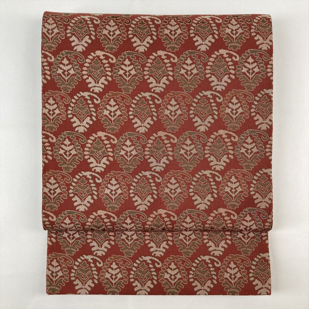 袋帯 中古 めり込ま リサイクル 正絹 紬 カジュアル 仕立て上がり  