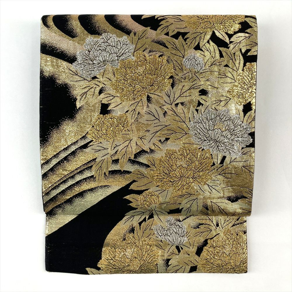 袋帯 振袖用 中古 リサイクル 正絹 フォーマル 仕立て上がり 六通 花  