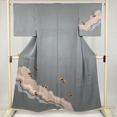 kf-439 美品 二代目 久保田一竹 作 金通し 辻が花絞り 正絹 訪問着 専用kf-52 美品 希少 久保田一竹 辻ヶ花絞り 金通し 正絹 訪問着 専用