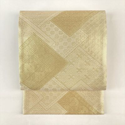 O0761 美品 逸品 お洒落 引き箔 セミフォーマル 正絹 袋帯 ob1610007-1new.jpg