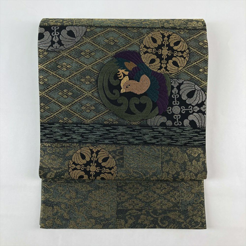 袋帯 美品 逸品 お太鼓柄 正絹 【中古】（袋帯 美品 逸品 お太鼓柄  