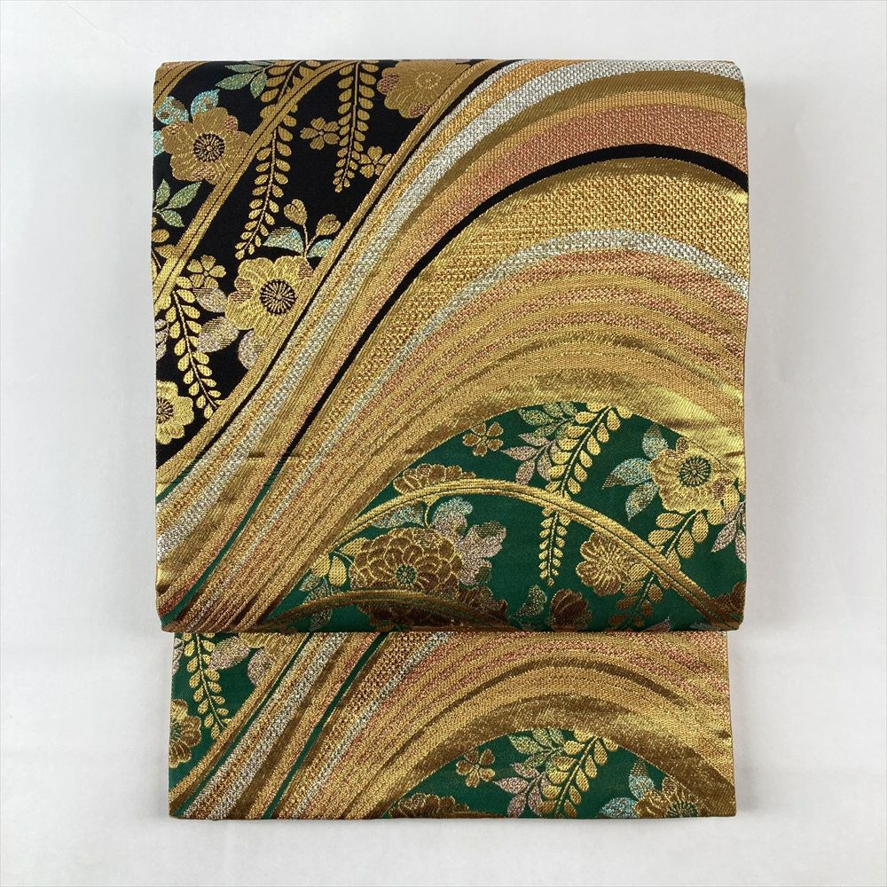 袋帯 中古 リサイクル 正絹 カジュアル 仕立て上がり 全通 葡萄の図 裏  