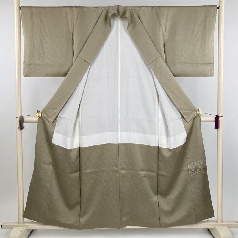 中古） 色留袖 砂色 フォーマル 琳派 蔦 袷 絹 【身丈】152cm