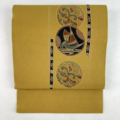 中古）単衣江戸小紋 緑 カジュアル 万筋 ひとえ SS【身丈】146.5