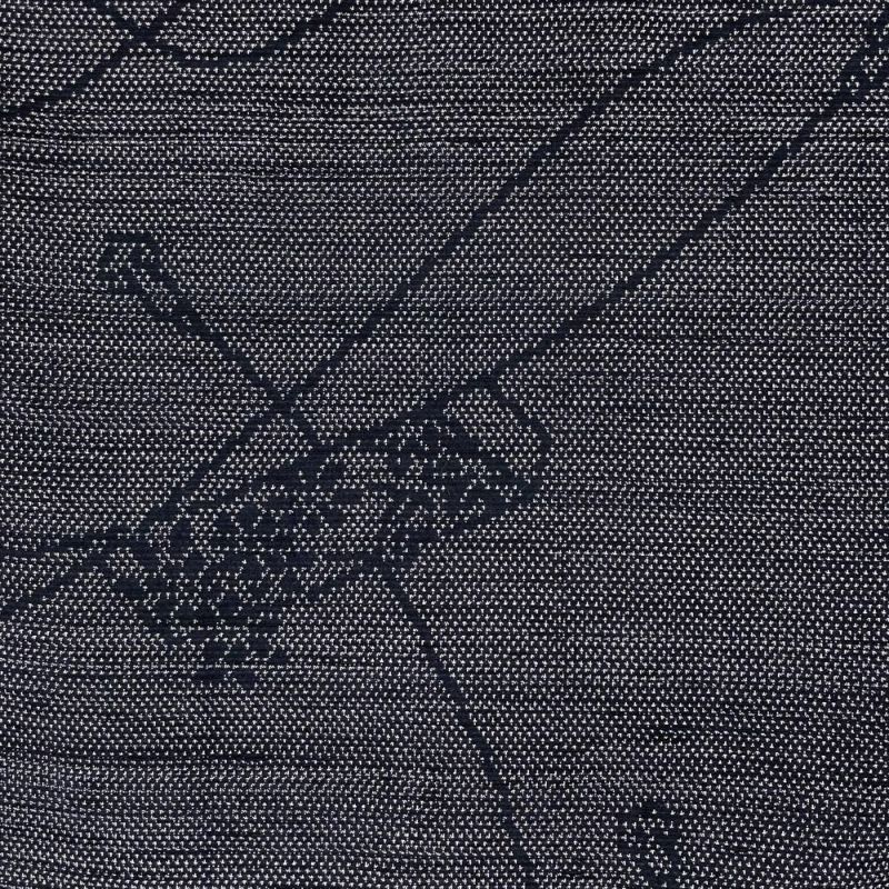 中古） 紬 鉄紺 カジュアル 文箱 袷 絹【身丈】154cm【裄丈】63cm