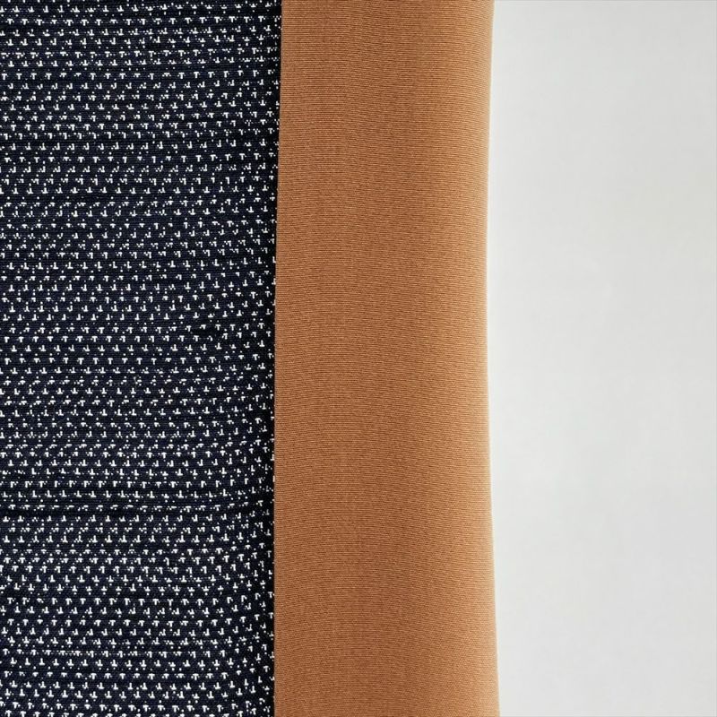 中古） 紬 鉄紺 カジュアル 文箱 袷 絹【身丈】154cm【裄丈】63cm