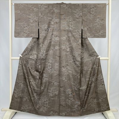 中古）夏名古屋帯 金 カジュアル 松葉仕立て 絽綴れ金糸 横段 絹