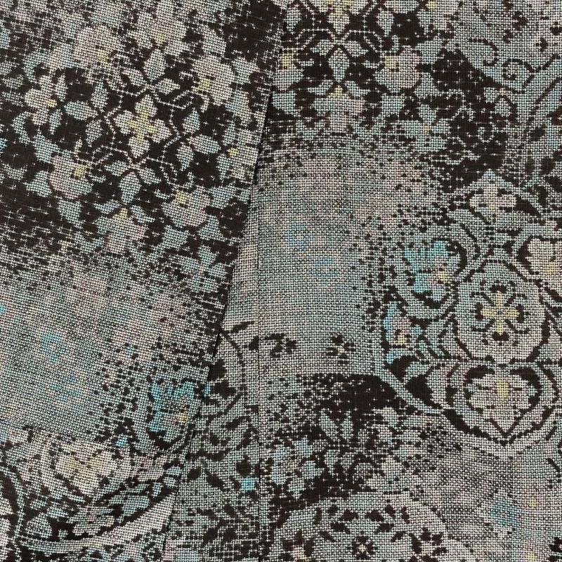 中古） 大島紬 焦げ茶 カジュアル 平安鏡 袷 絹【身丈】147cm【裄丈