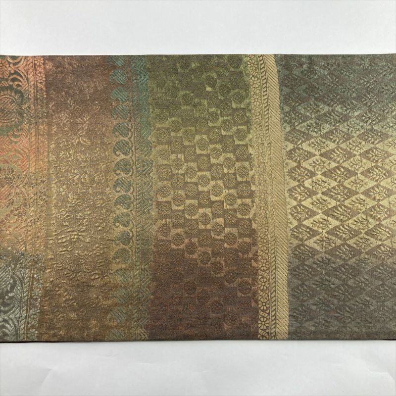 中古）袋帯 金 セミフォーマル フォーマル リバーシブル 織り 引き箔