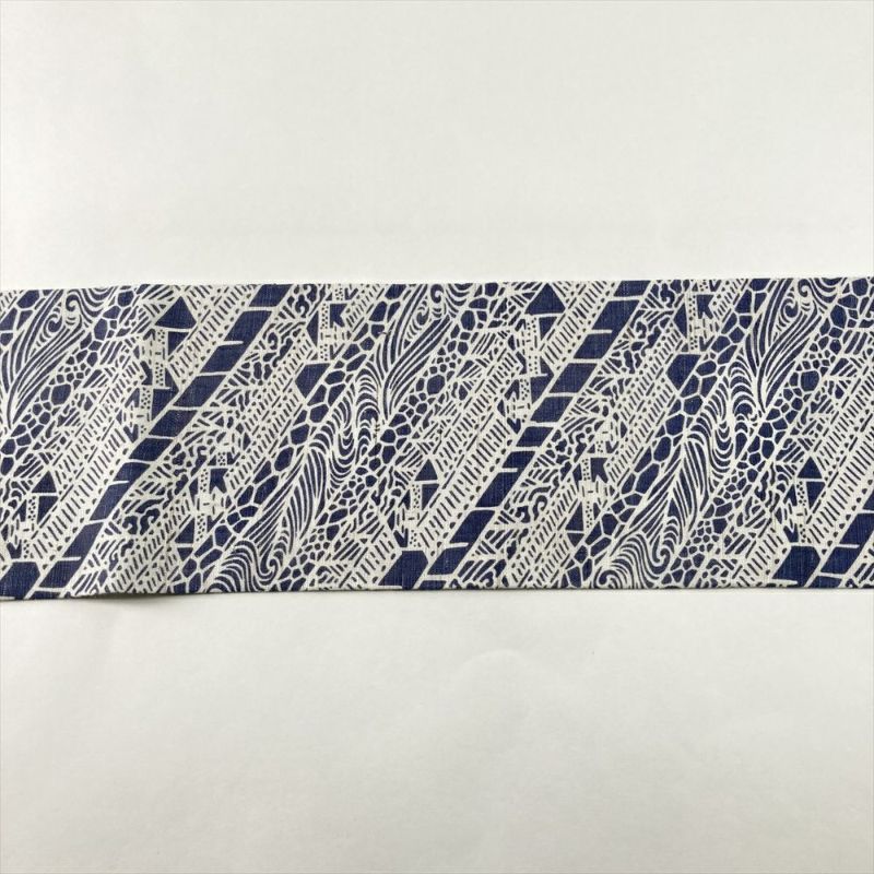 名古屋帯 雰囲気の良い抽象染柄模様 乳白色 O-5321 名古屋帯 雰囲気の良い抽象染柄模様 乳白色 O-5321