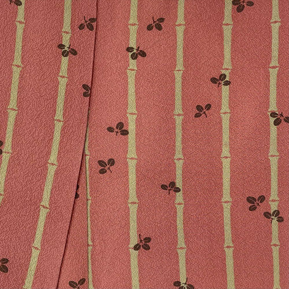 正絹　小紋　花柄　赤茶系　袷 楽天市場】【30日24h限定！全品P10倍】レディース 洗える 袷着物 単品