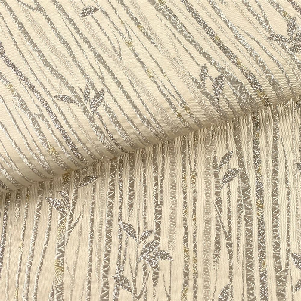 中古）袋帯 アイボリー セミフォーマル 六通 織り 白樺 絹