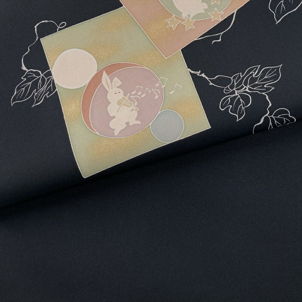 ⑦①⑦うさぎ 月 流れ星 名古屋帯 西陣織 正絹 ⑦①⑦うさぎ 月 流れ星 名古屋帯 西陣織 正絹