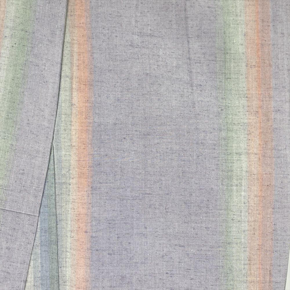 中古） 紬 紫 カジュアル グラデーション 袷 絹【身丈】159cm【裄丈】65cm